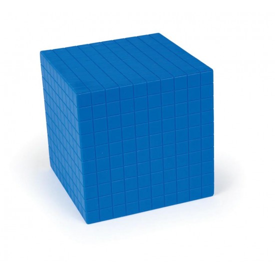 Base 10 : Cube de 1000 - Bleu / 1